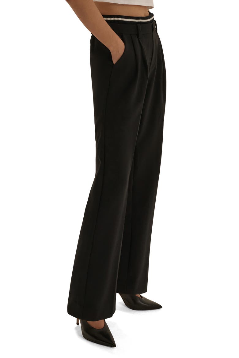 The Varsity Wide Leg Pants, Alternate, color, BLACK