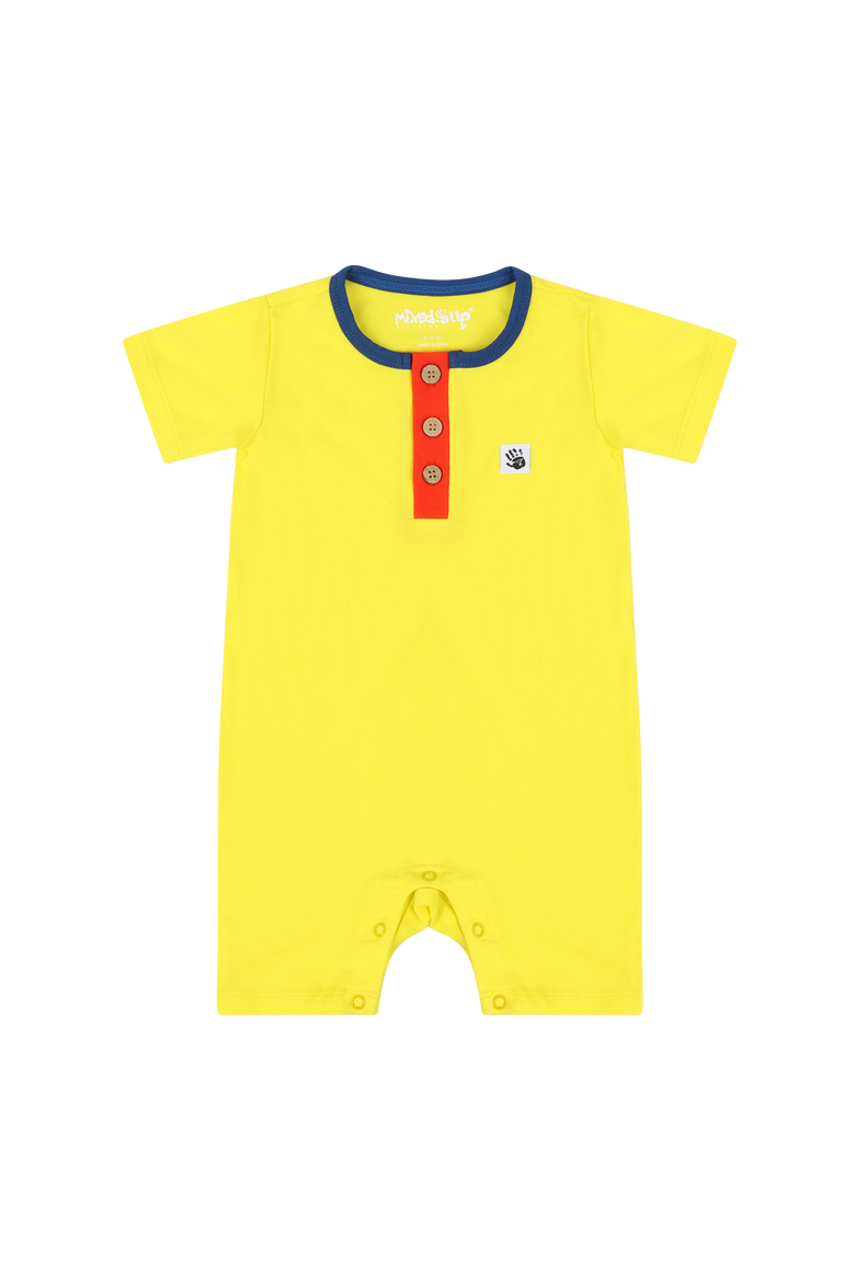 Suave Baby Romper, Main, color, Blazing Yellow
