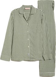 Papinelle Seersucker Gingham Cotton Blend Pajamas