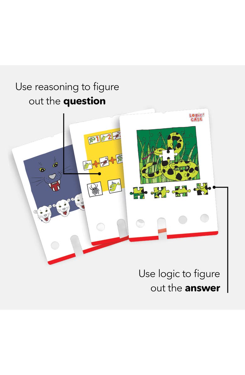 HABA Logic Case Extension Set Dangerous Animals Ages 7+ Travel Games, Learning Toys, Flash Cards for Kids, Brain Teaser Puzzle Games, Alternate, color, Yellow Multi