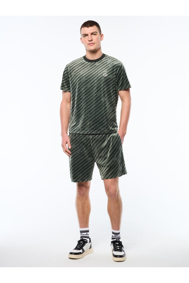 Obliquo Velour T-Shirt, Alternate, color, AGAVE GREEN