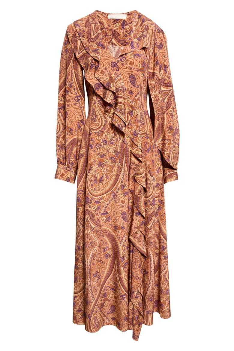 Sabrina Silk Midi Dress, Main, color, ROSETTE