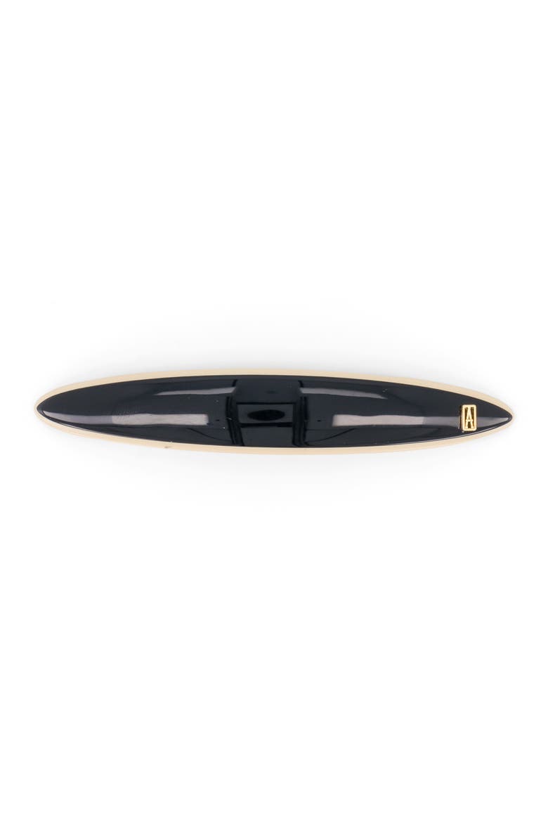 Acetate Panama barette, Main, color, Black