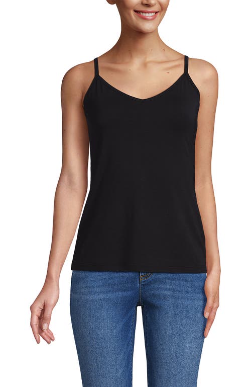 Lands' End Cooling V-neck Camisole In Black