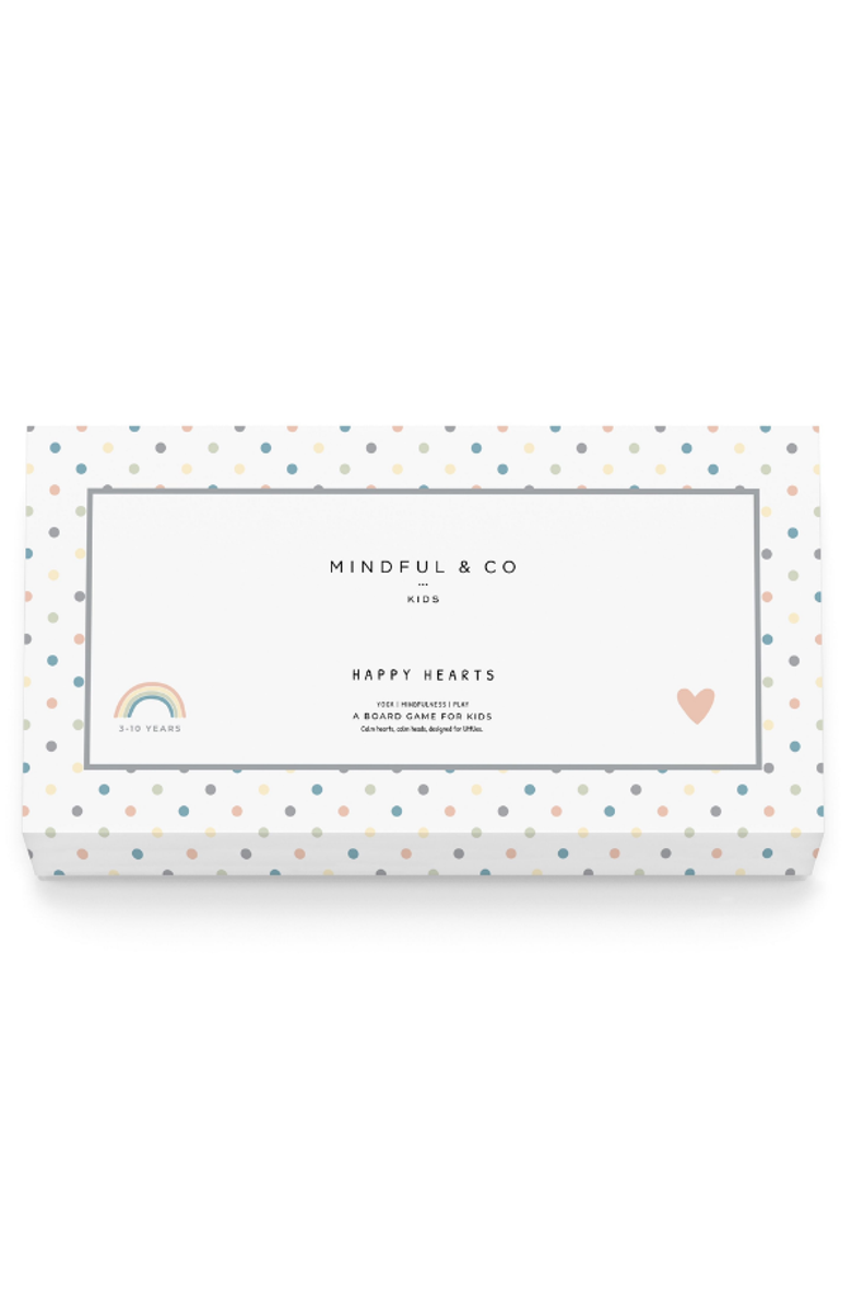 Mindful & Co Kids Happy Hearts Board Game - Age 4+ Years, Main, color, White With Print