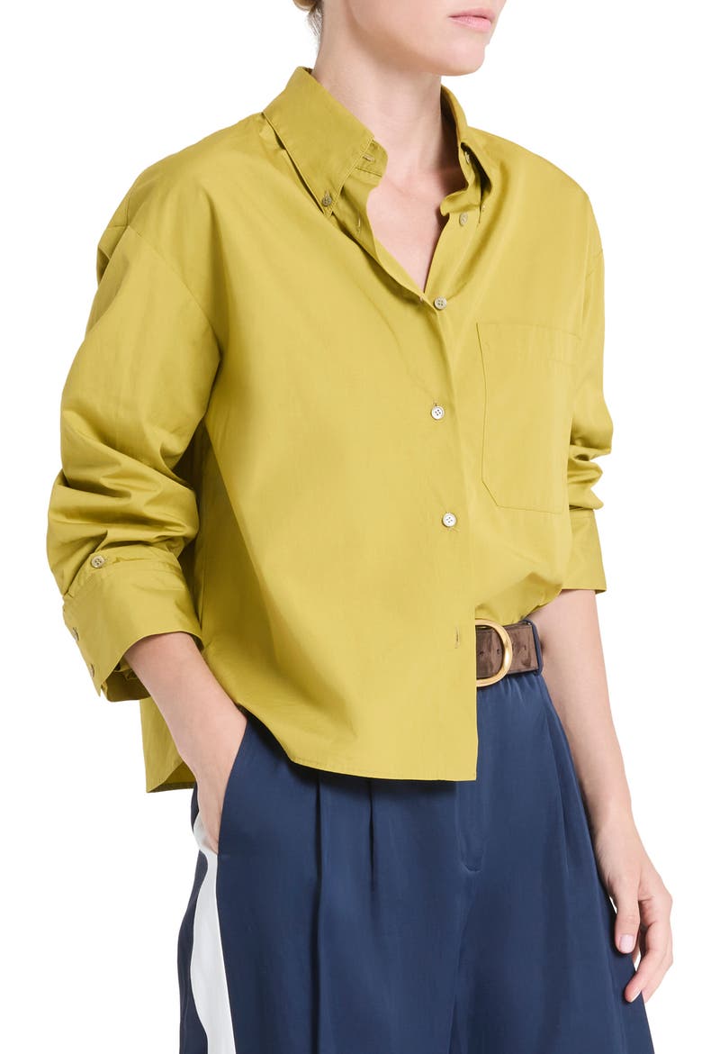 J.D. Cotton Button-Down Shirt, Alternate, color, AVOCADO OIL