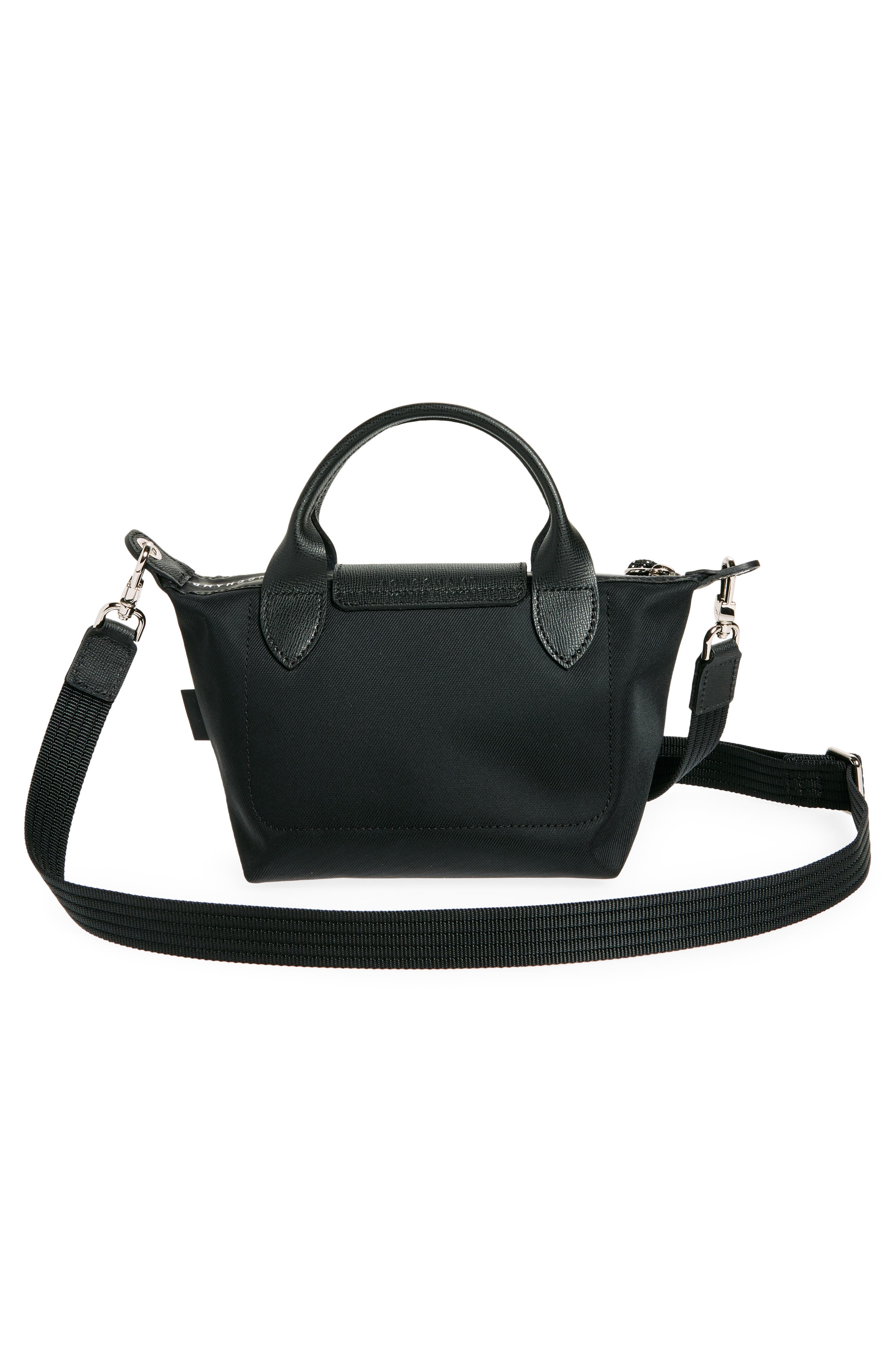 Longchamp Le Pliage Small Crossbody Bag, Alternate, color, Black