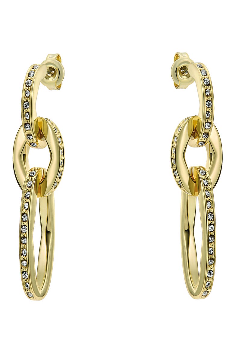Shirina Crystal Shimmer Drop Earrings, Alternate, color, GOLD TONE / CLEAR CRYSTAL