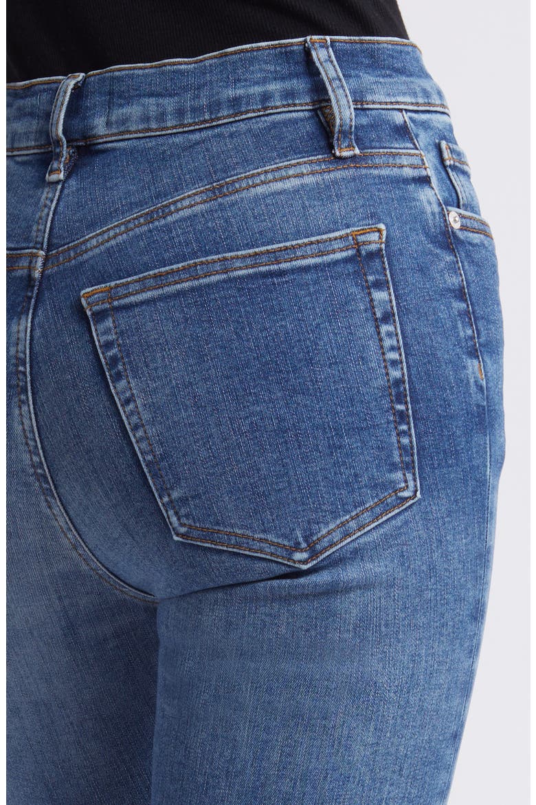 Le Easy Flare Raw Hem Jeans, Alternate, color, MERMAID