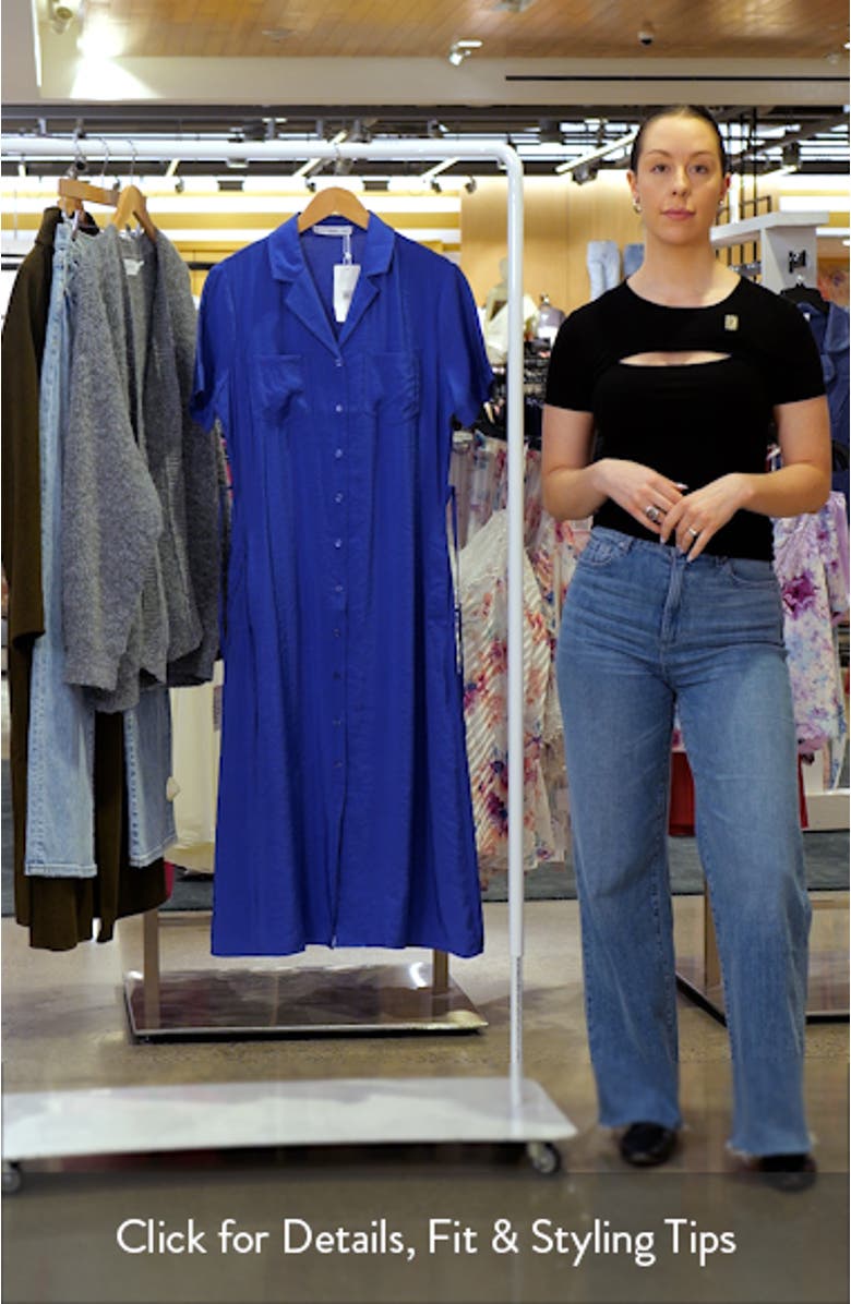 Short Sleeve Pocket Shirtdress, sales video thumbnail