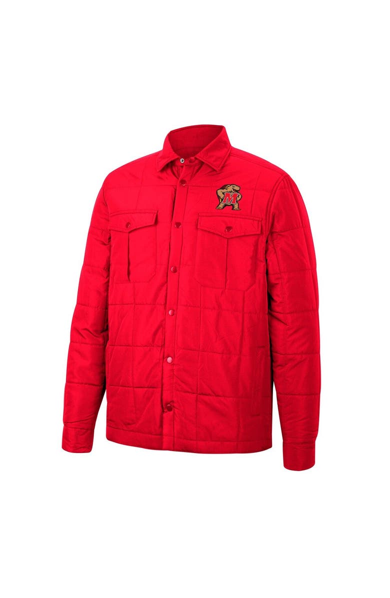 COLOSSEUM Men's Colosseum Red Maryland Terrapins Detonate Quilted Full-Snap Jacket, Alternate, color, 
