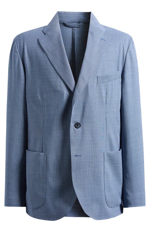 Lana Tailored Fit Hopsack Tech Soft Wool Blend Blazer
