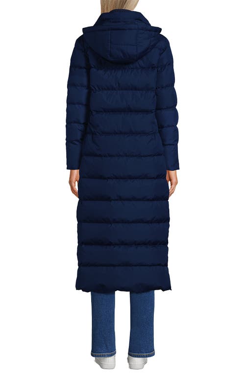 Lands' End Max 600 Down Long Maxi Coat In Blue