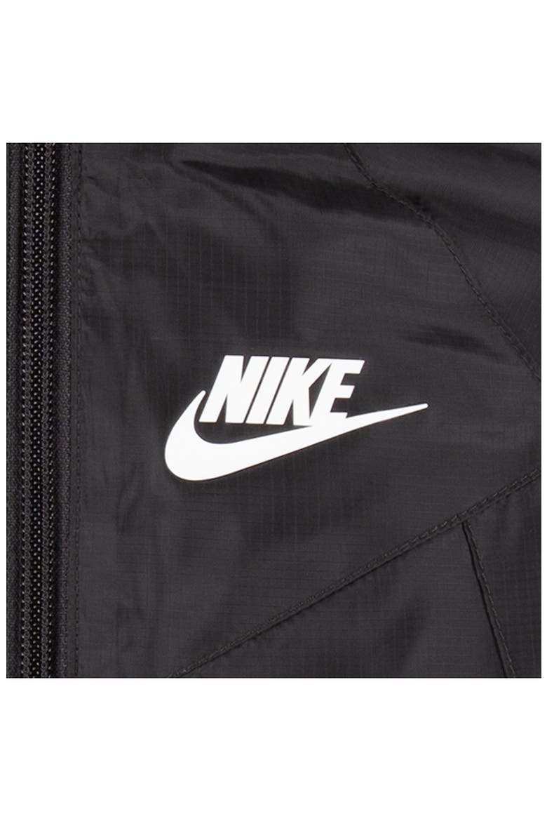 Fleece Lined Windbreaker Jacket, Alternate, color, BLACK/ WHITE