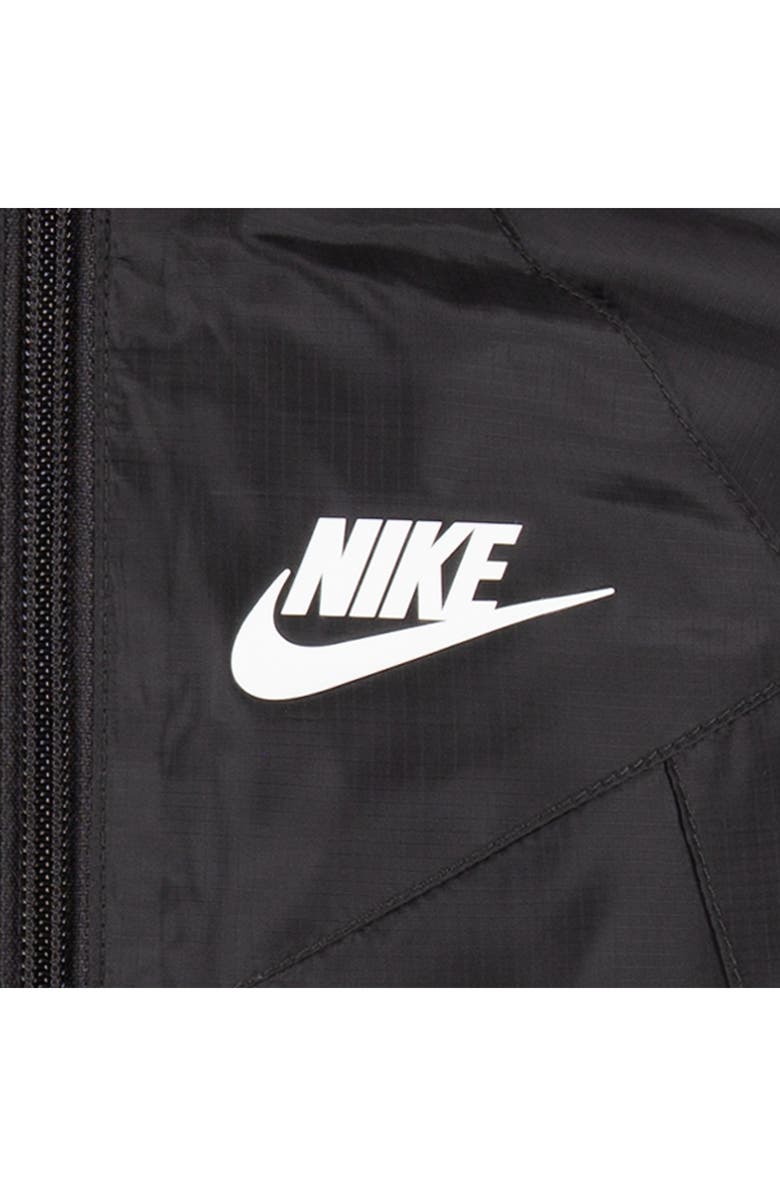 Nike Fleece Lined Windbreaker Jacket, Alternate, color, Black/ White