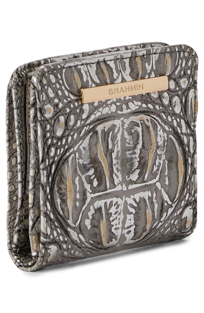 Brahmin Jane Croc Embossed Leather Bifold Wallet, Alternate, color, 