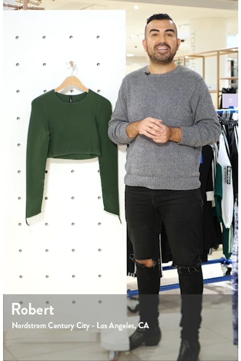 Rib Crop Long Sleeve Top video
