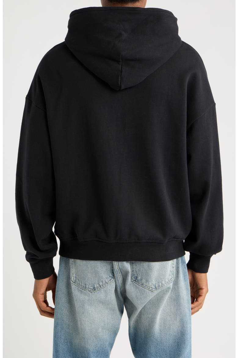Script Cotton Graphic Hoodie, Alternate, color, BLACK