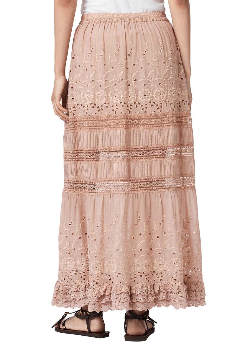 AllSaints Camille Maxi Skirt, Alternate, color, Crystal Pink