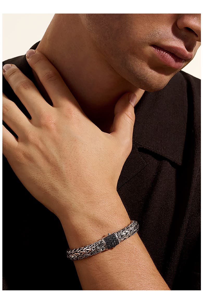 Icon Bracelet, Sterling Silver, Alternate, color, BLACK SAPPHIRE