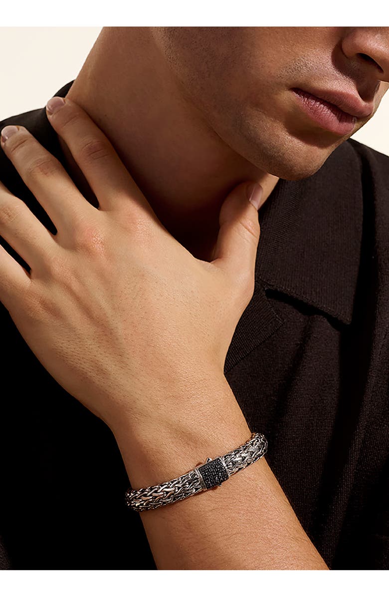John Hardy Icon Bracelet, Sterling Silver, Alternate, color, Black Sapphire