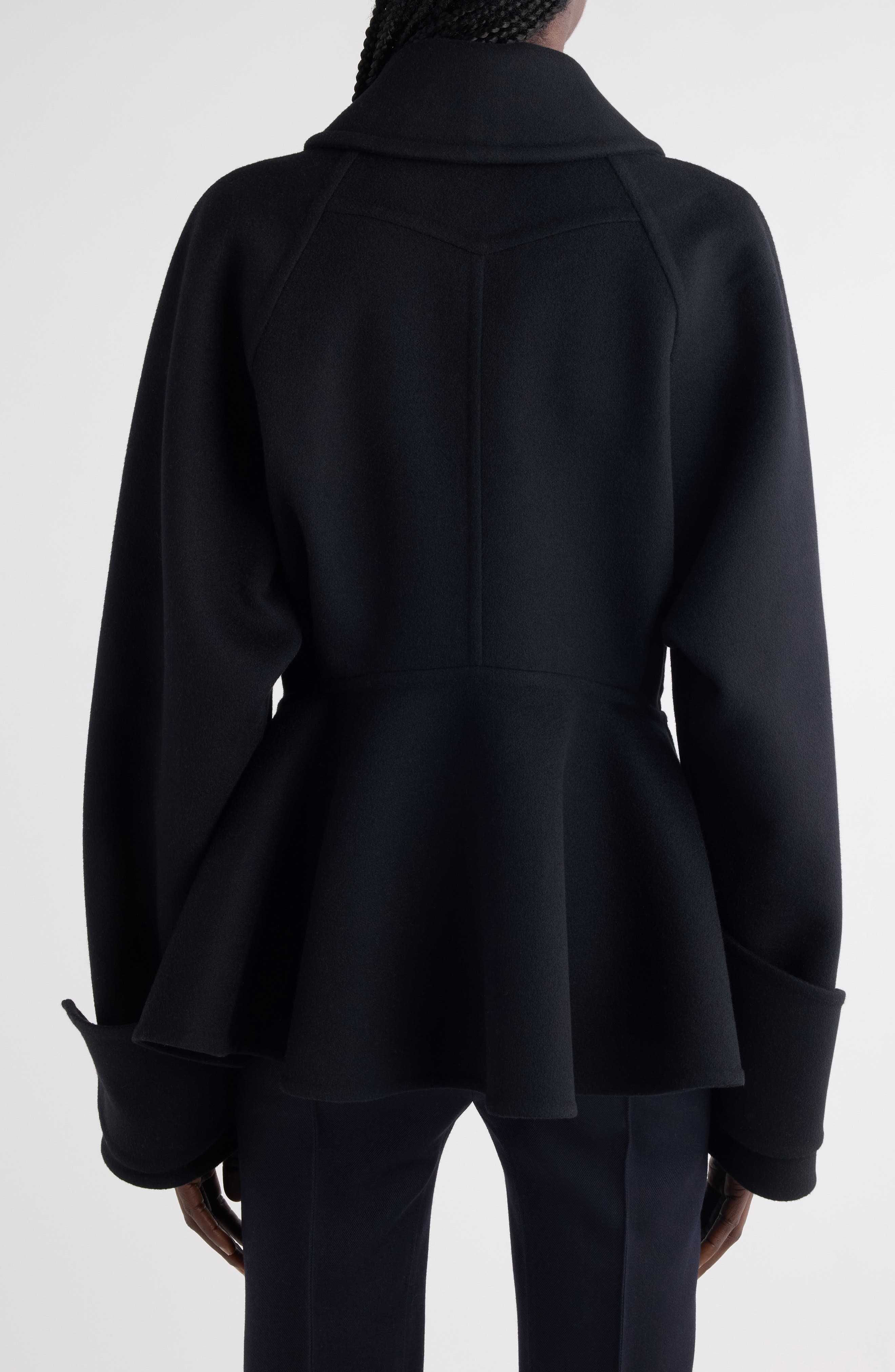 Double Breasted Wool Peplum Jacket (Women) | Nordstrom