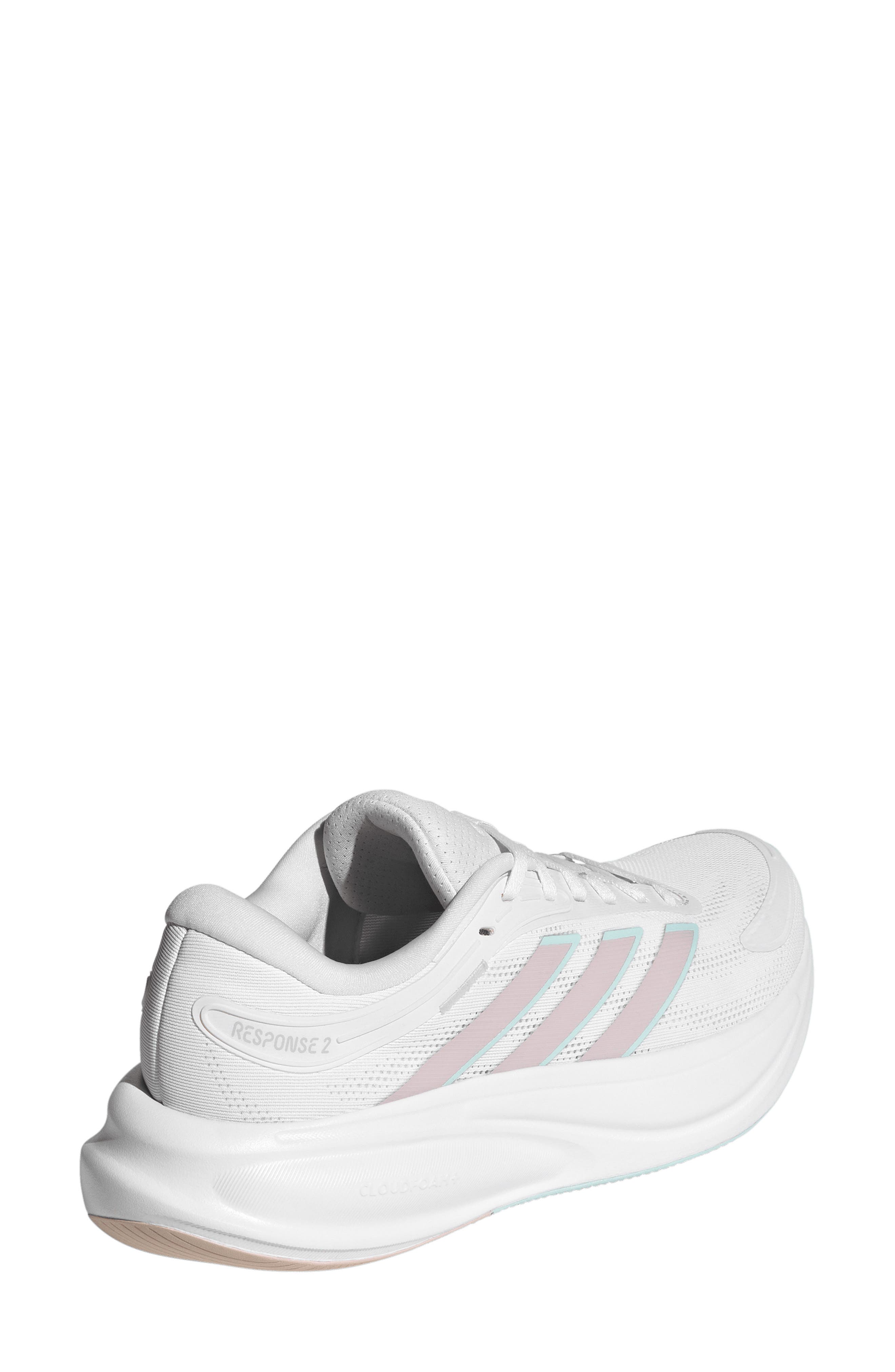 adidas Response 2 Running Shoe, Alternate, color, White/ Ice Purple/ Flash Aqua