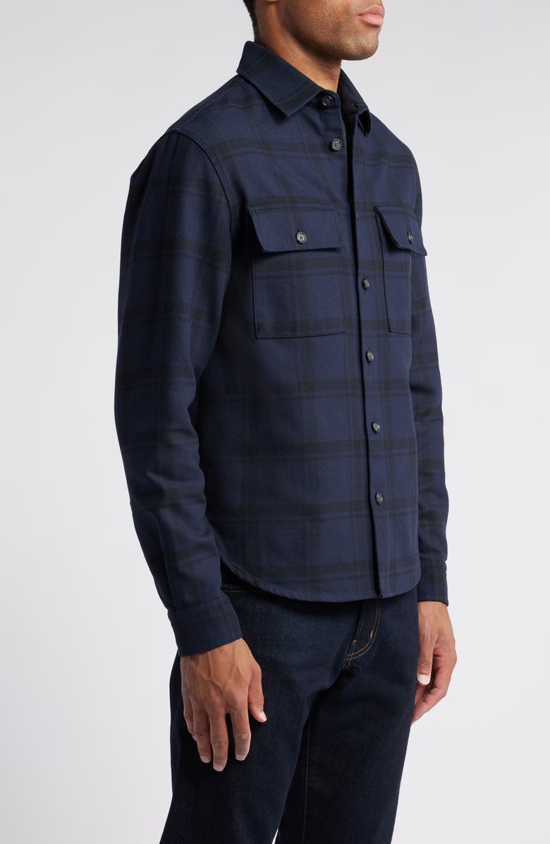 BOSS Owen Shadow Check Button-Up Overshirt, Alternate, color, 