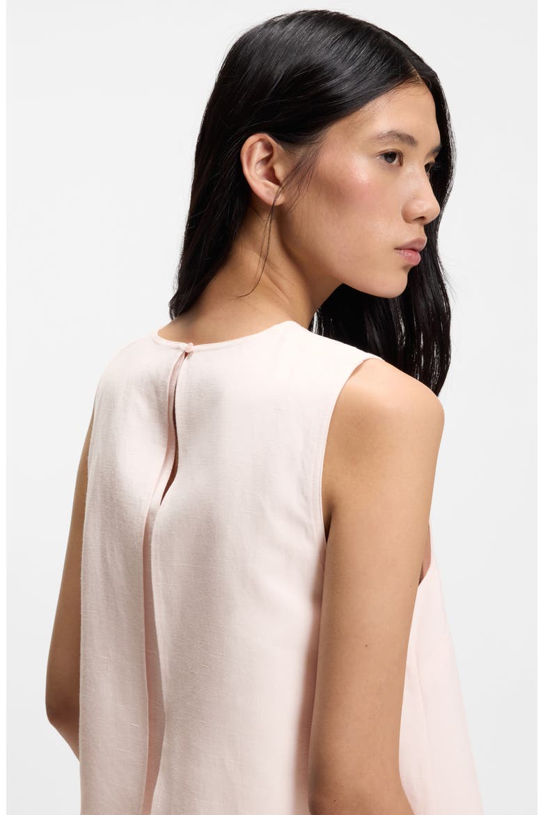 Bliny Layered Hem Split Back Top, Alternate, color, OCEAN ROSE