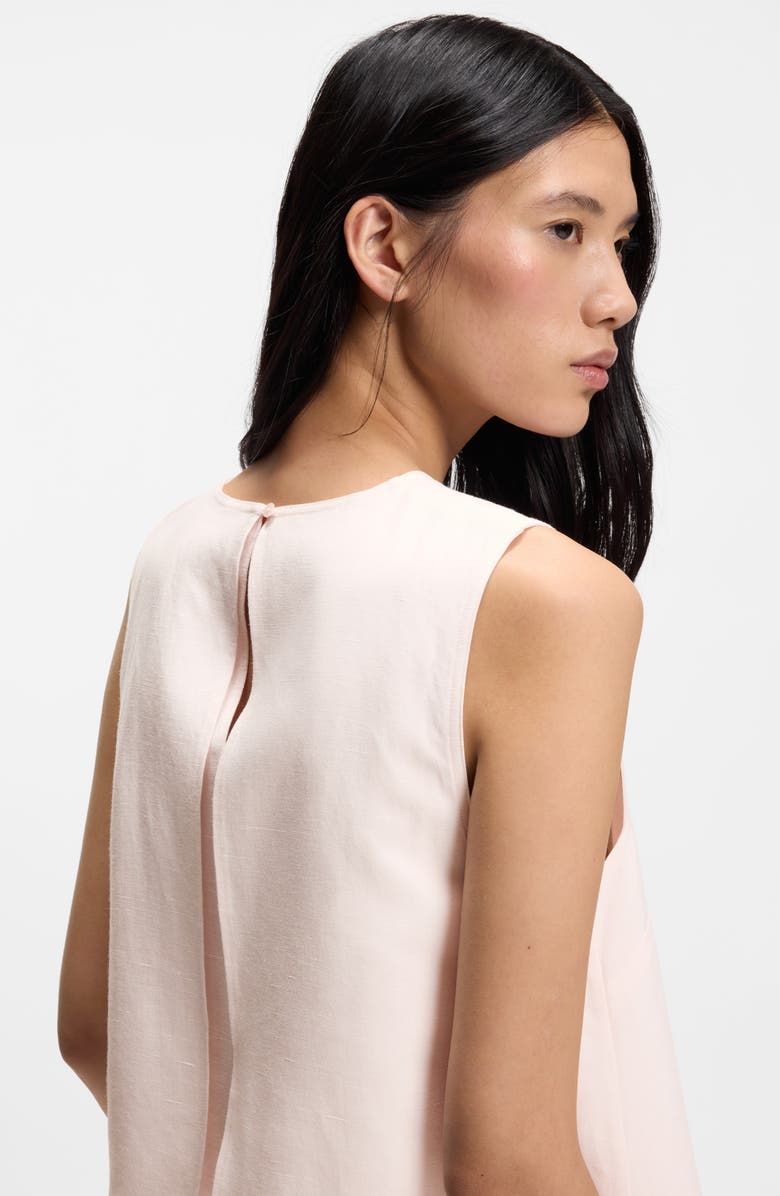 BOSS Bliny Layered Hem Split Back Top, Alternate, color, Ocean Rose