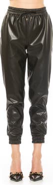 Alexia Admor Axel Faux Leather Joggers