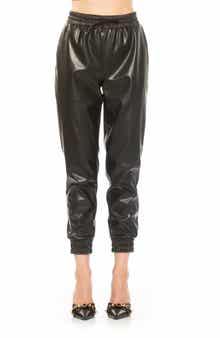Alexia Admor Axel Faux Leather Joggers