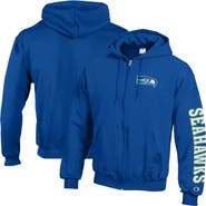 Champion Men's Champion Royal Seattle Seahawks Powerblend Fleece Full-Zip Hoodie