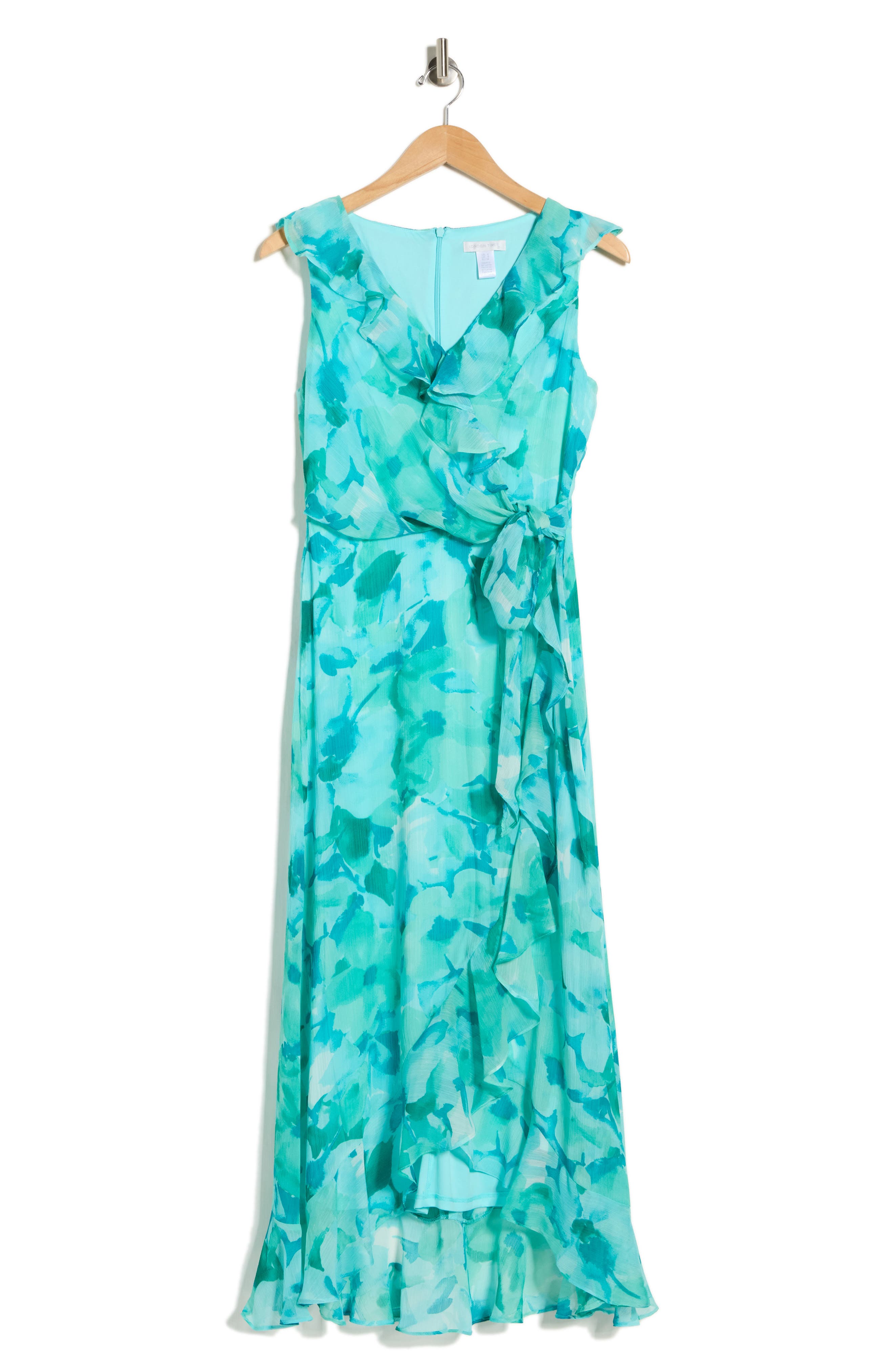 London Times Ruffle Maxi Dress