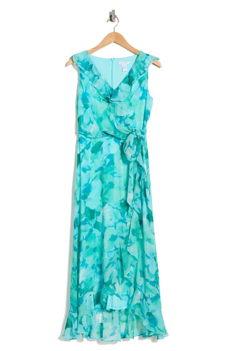 London Times Ruffle Maxi Dress, Main, color, 