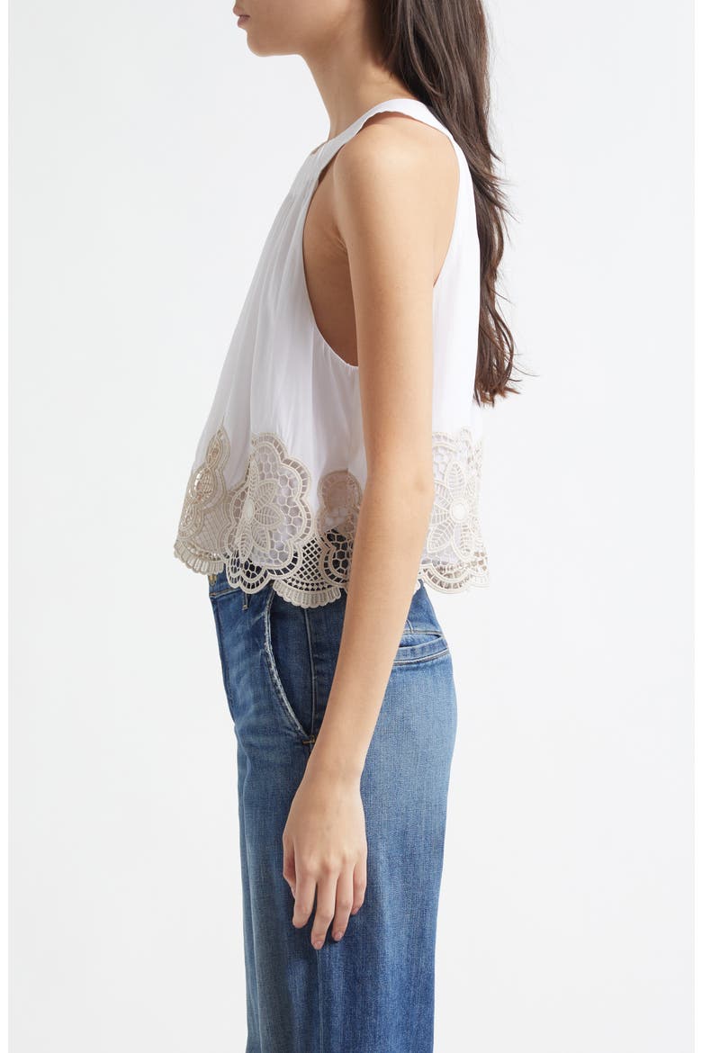 Estella Embroidered Crop Tank, Alternate, color, IVORY