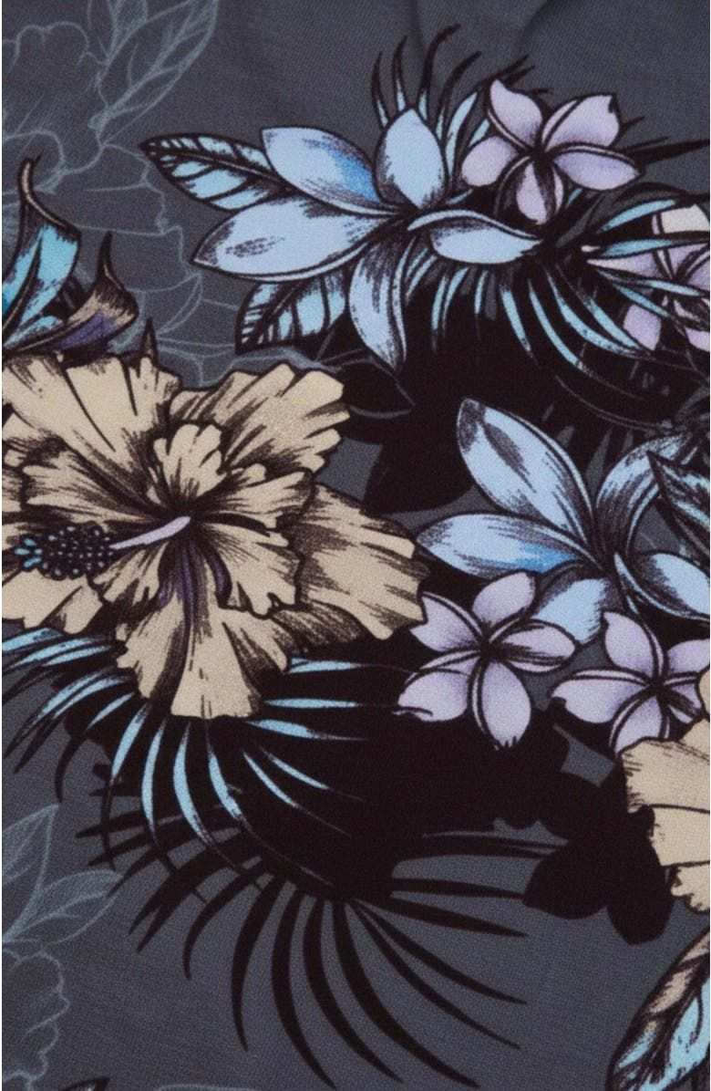Lords of Harlech Exotic Floral Mens Lounge Short, Alternate, color, Exotic Floral Black