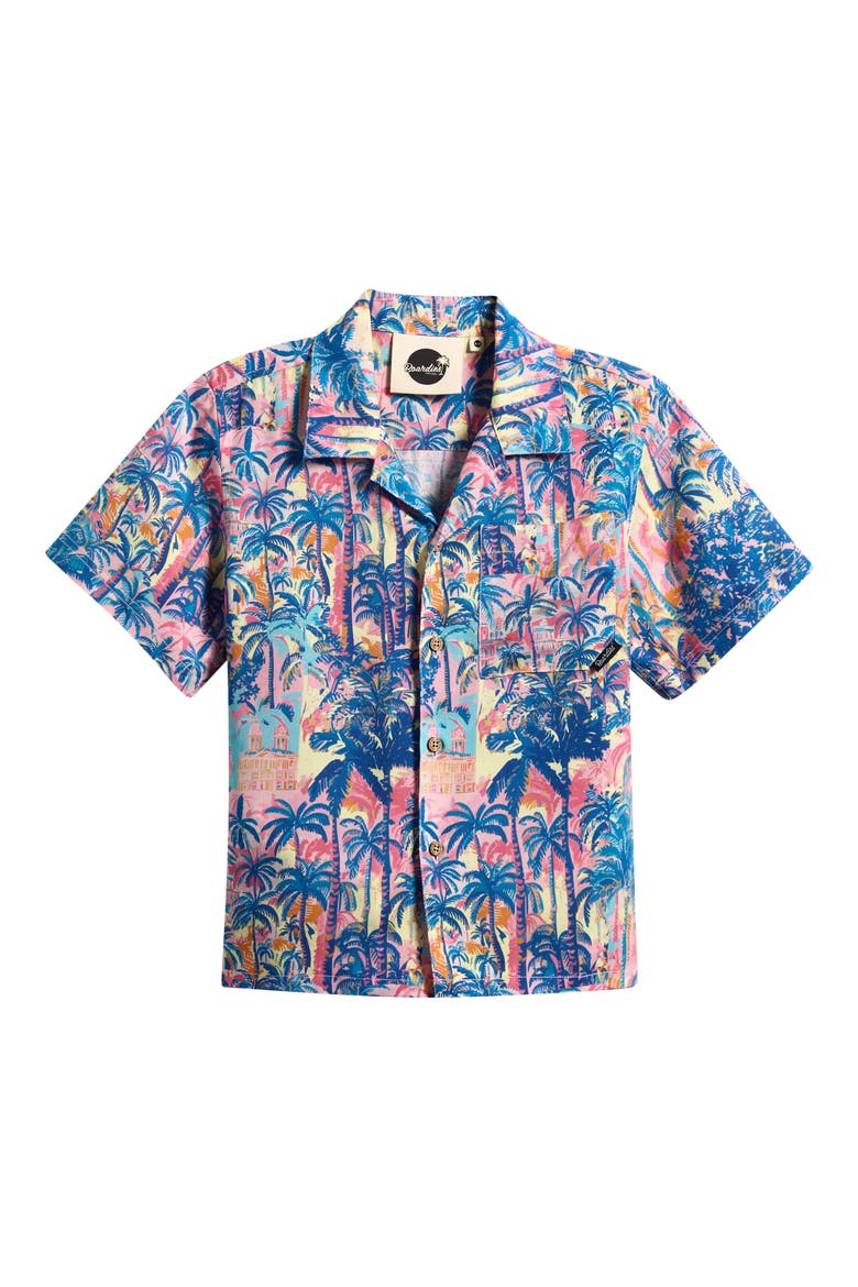 Kids' Havana Tropical Print Camp Shirt, Main, color, MULTI
