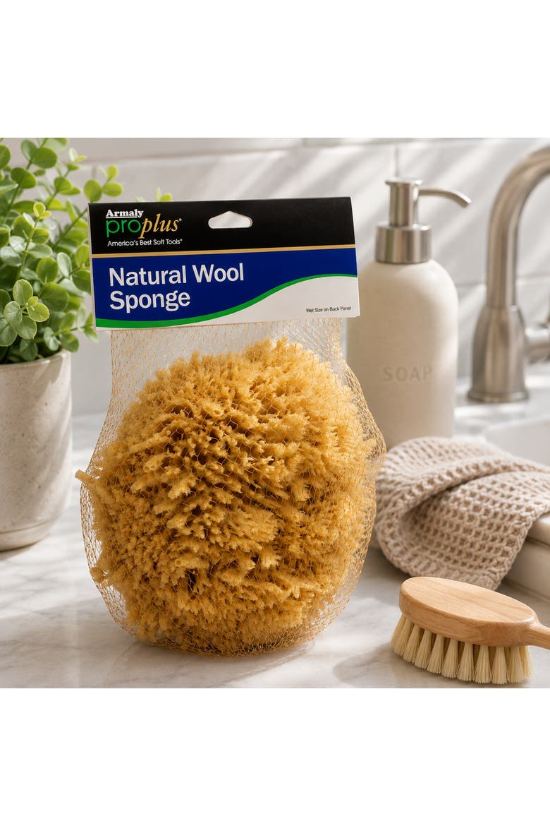 Natural Wool Sponge, Alternate, color, Multicolored