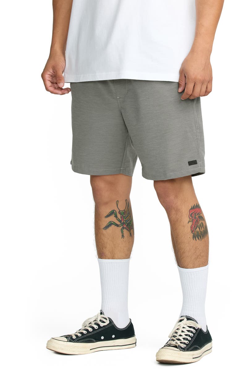 Billabong Surftrek Transit Elastic Waist Hybrid Shorts, Alternate, color, Pewter