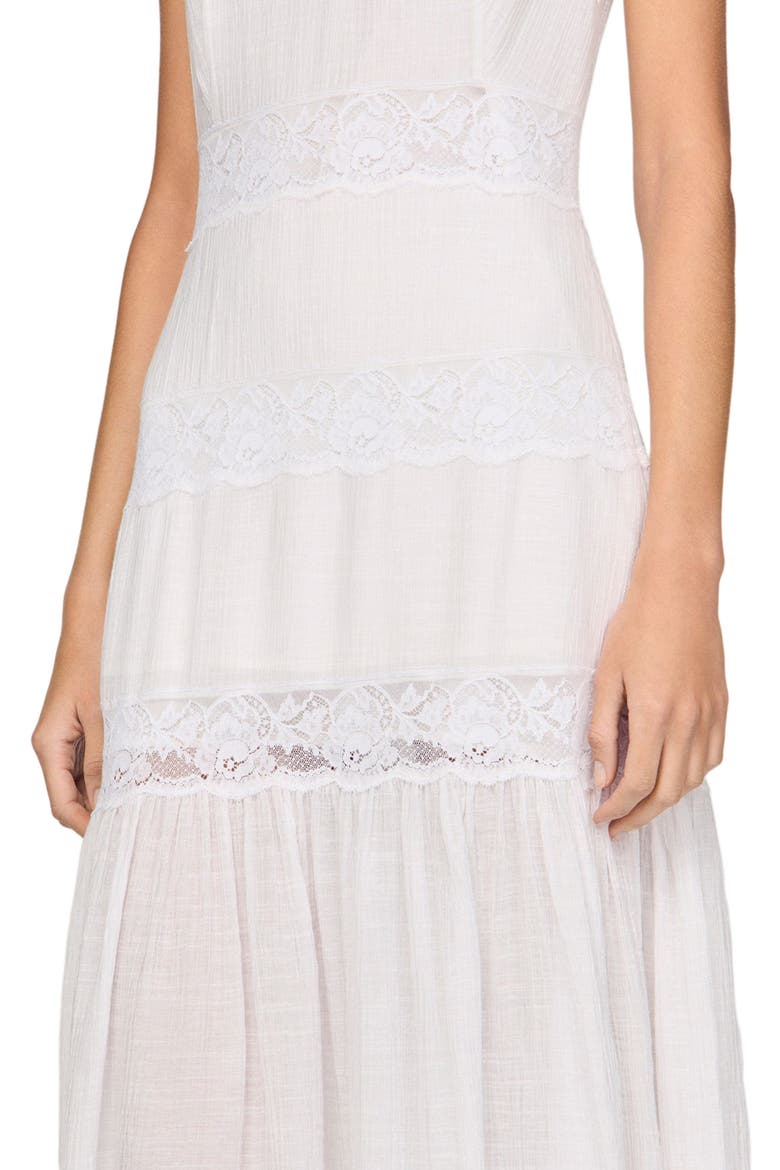 Crepon maxi dress, Alternate, color, White
