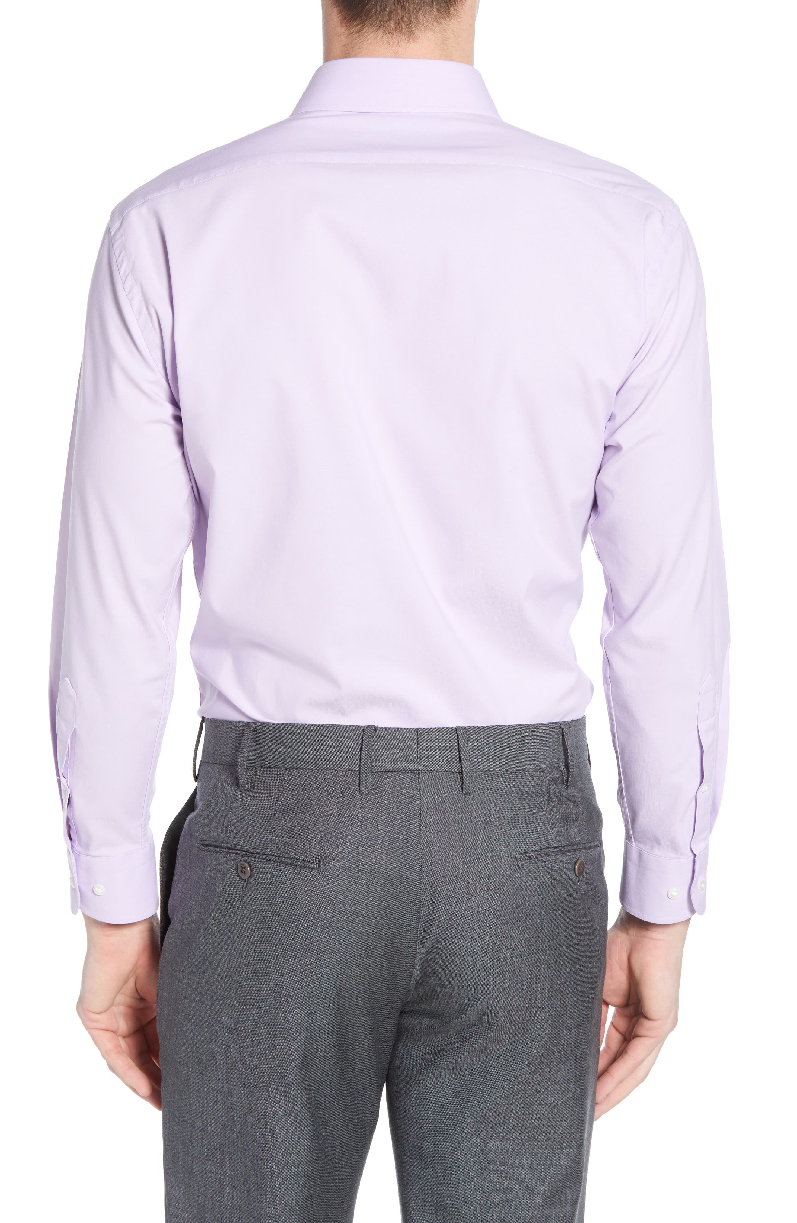 NORDSTROM MEN'S SHOP Tech-Smart Trim Fit Stretch Pinpoint Dress Shirt ...
