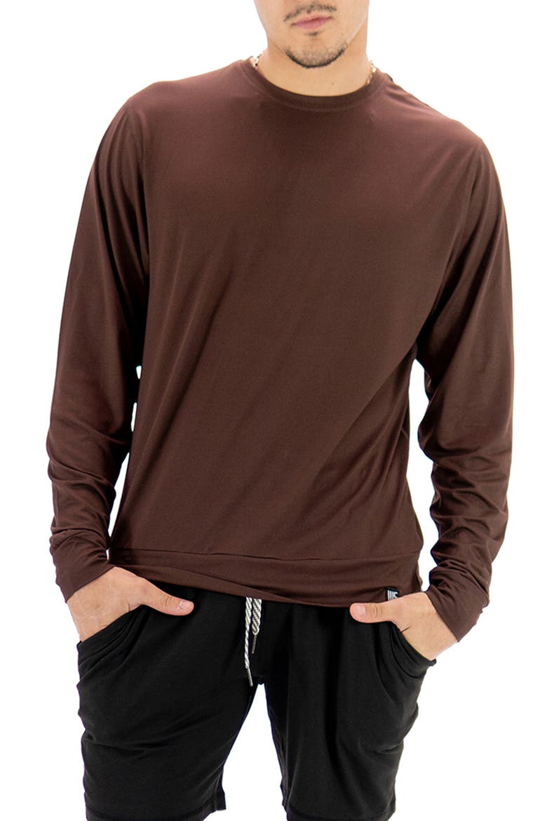 Lounge Stretch Sweatshirt, Main, color, BROWN