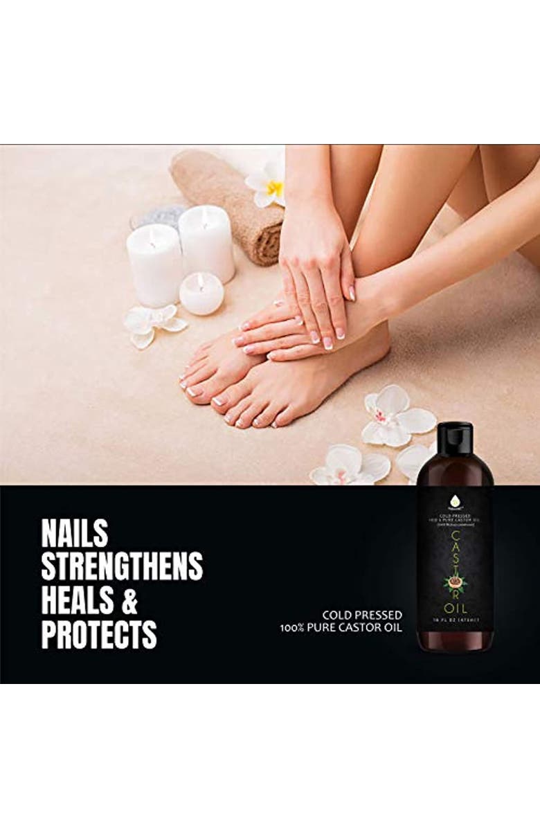 PURSONIC Cold Pressed 100% Castor Oil 16 oz, Alternate, color, Multicolor