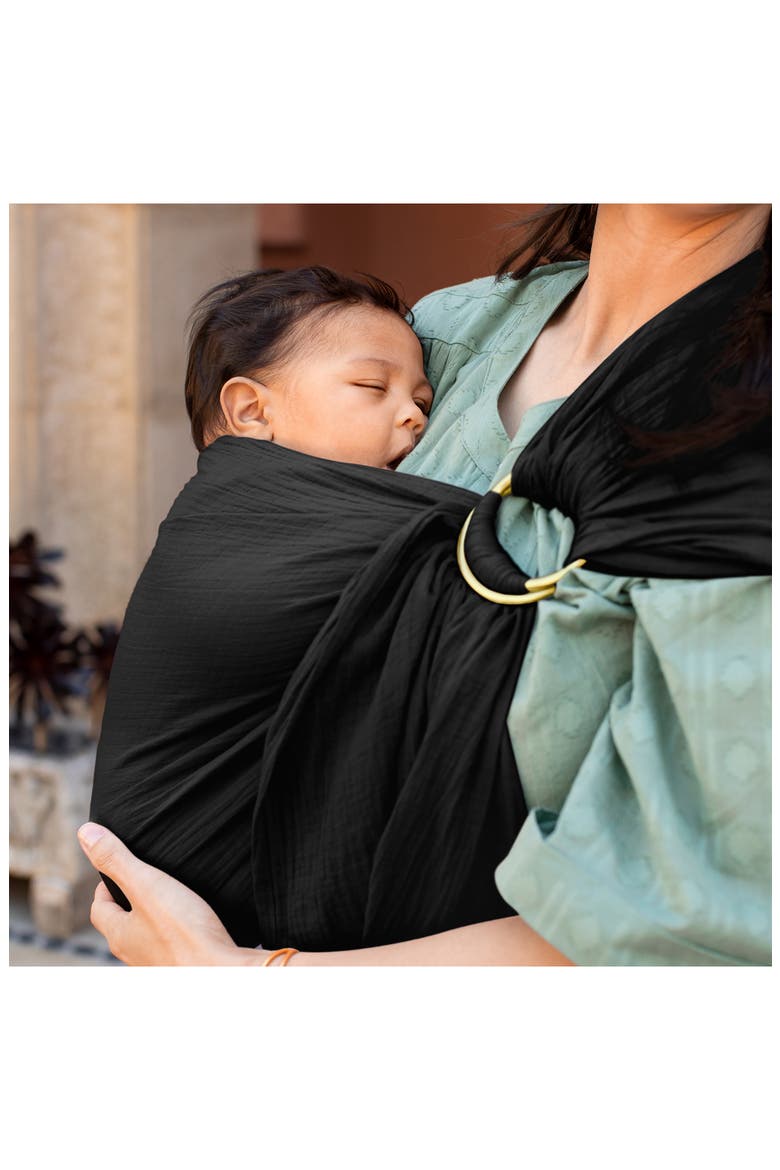Ring Sling Double Gauze Baby Carrier, Alternate, color, ONYX