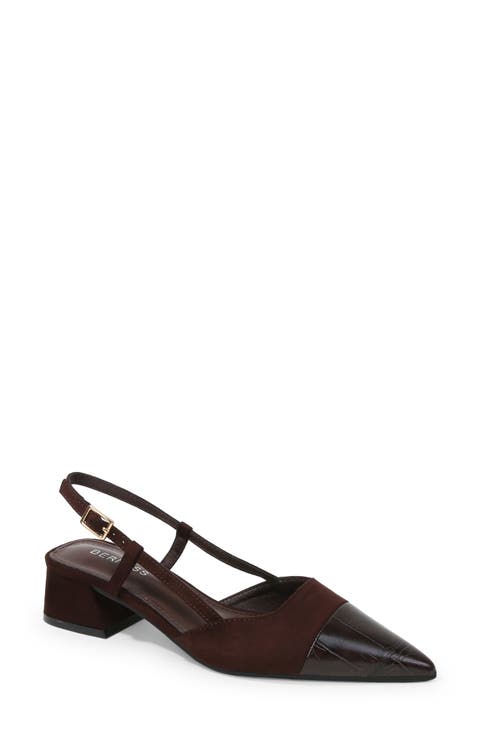 Slingback Block Heel Pump