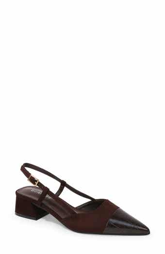 Slingback Block Heel Pump