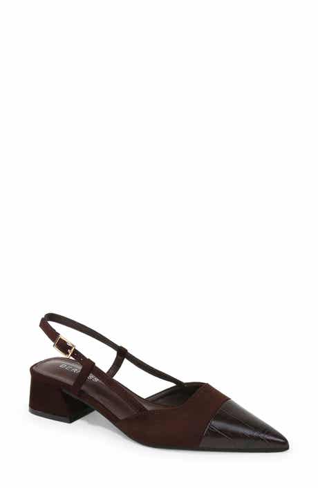 Slingback Block Heel Pump