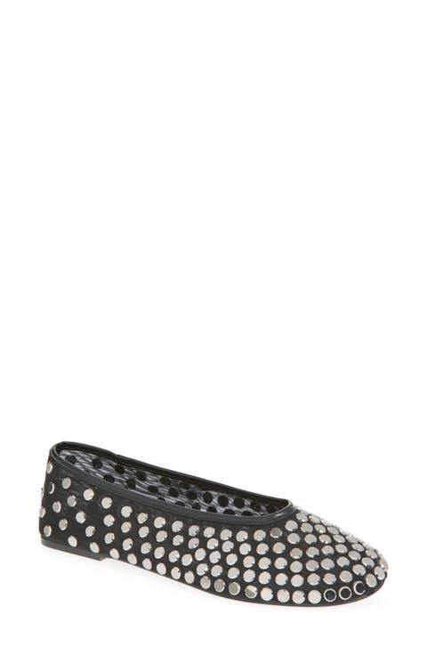 Savoir Studded Mesh Flat (Women)