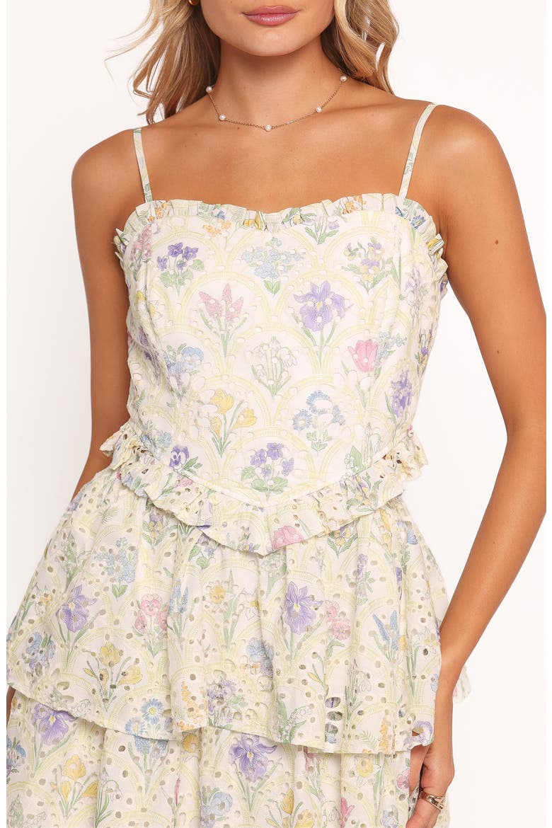 Iveta Floral Eyelet Embroidered Midi Dress, Alternate, color, MULTI FLORAL